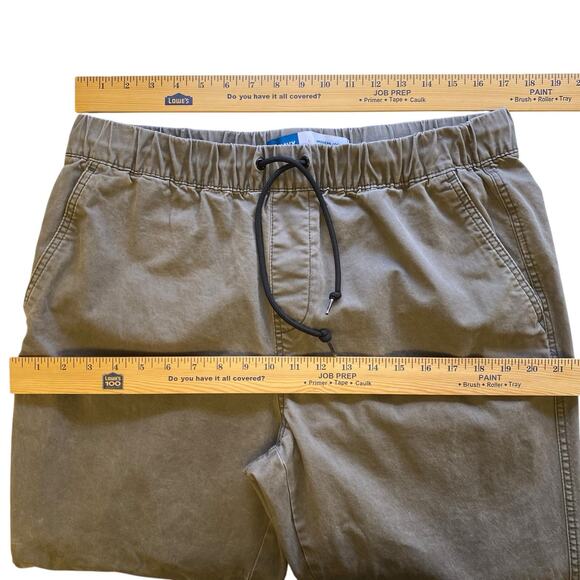 Old Navy Joggers Men’s Large Olive Gray Modern Built-In-Flex Ankle Cotton Blend - Picture 9 of 12